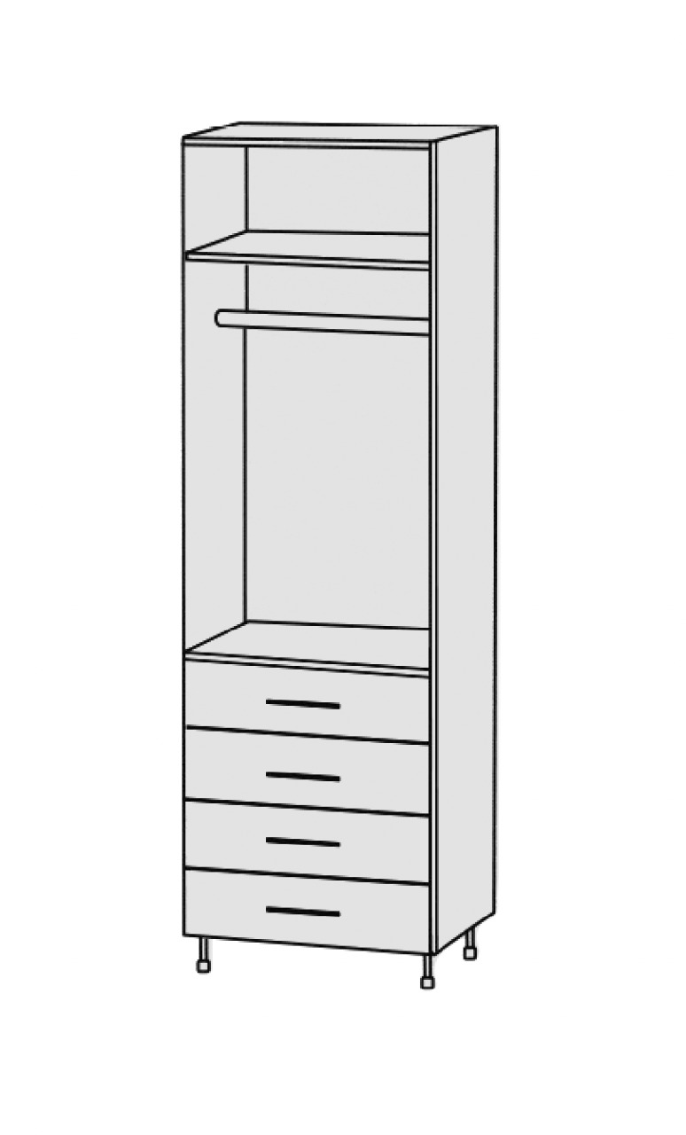 BIC Single Hanging with 3 Drawers – 750mm